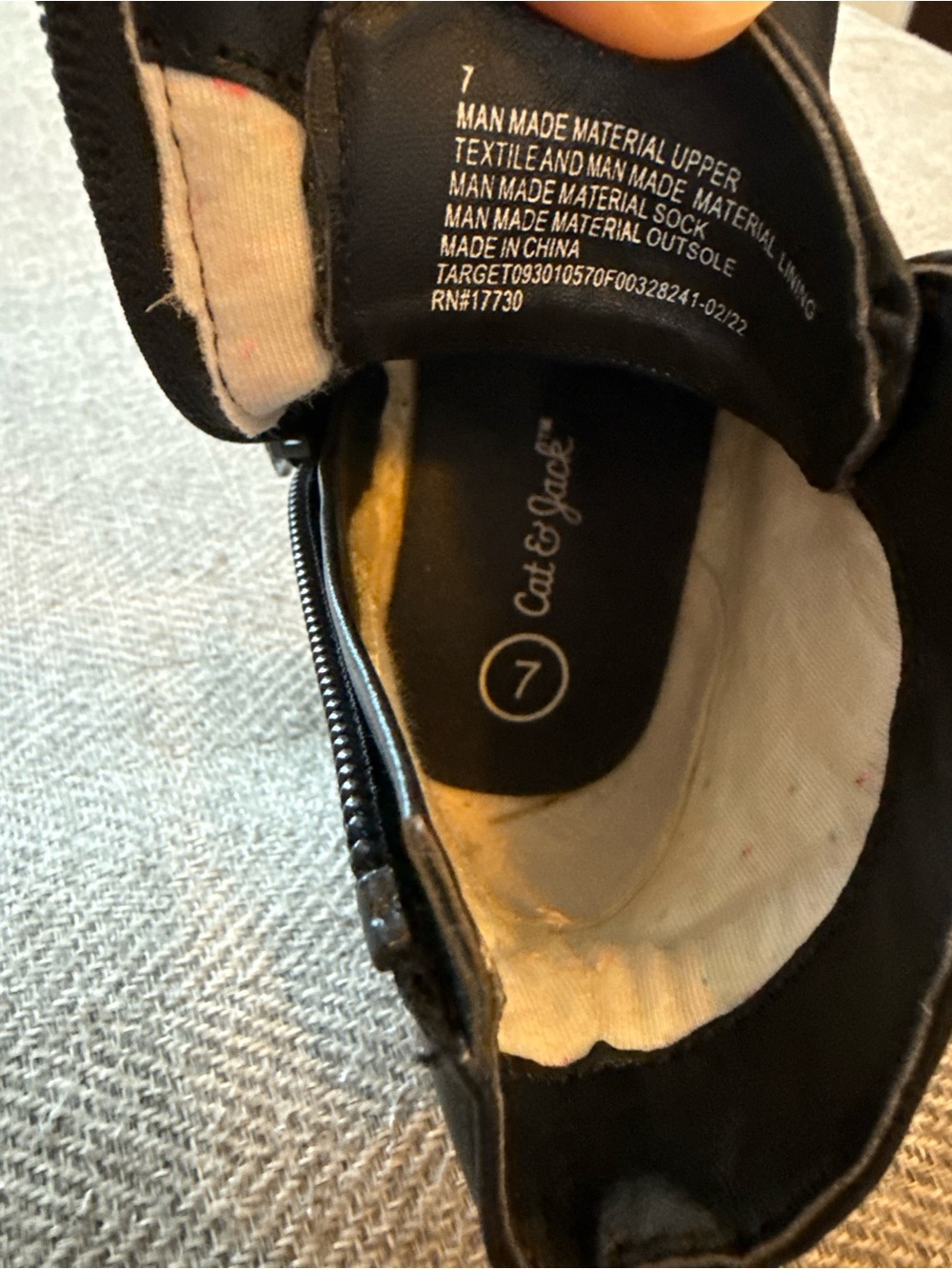 Cat & Jack Black Kids Buckle Ankle Boots - Picture 6 of 6